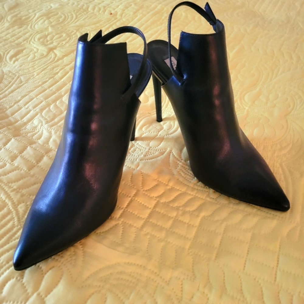 Steve Madden sling back booties.